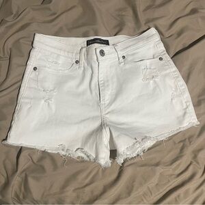 White denim shorts